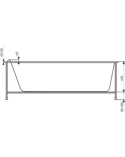 Акриловая ванна Creto Etna 170х75 1-1134 без гидромассажа
