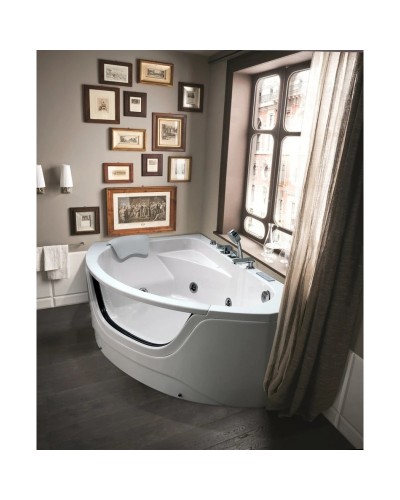 Акриловая гидромассажная ванна 160х100 см Black & White Galaxy 500800L