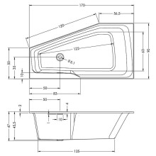 Акриловая ванна Riho Rething Space 170х90 R B113001005 (BR1500500000000) без гидромассажа