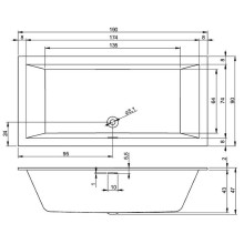 Акриловая ванна Riho Rething Cubic 190х90 B109001005 (BR1100500000000) без гидромассажа