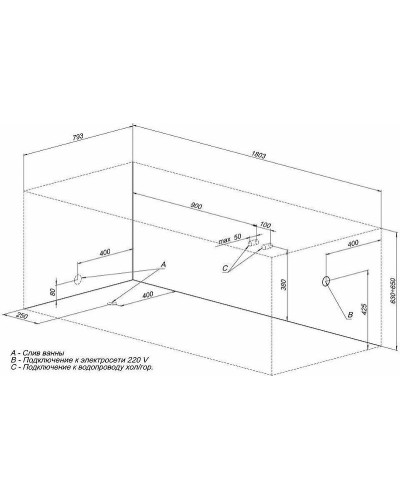 Акриловая ванна Aquanet Grenada 180x80 205395 без гидромассажа