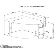 Акриловая ванна Aquanet Lyra 150x100 R 255738 без гидромассажа