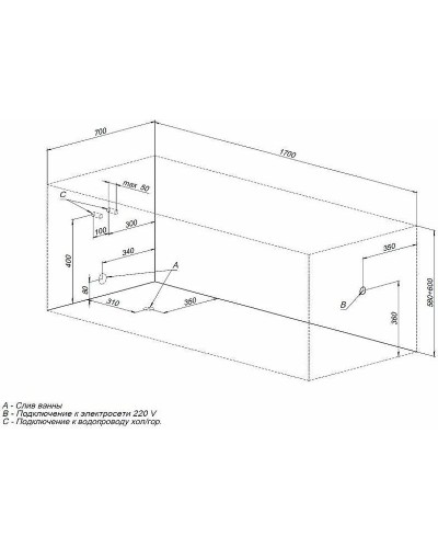 Акриловая ванна Aquanet Roma 170x70 205375 без гидромассажа