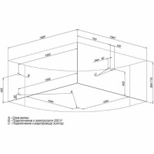 Акриловая ванна Aquanet Santiago 160x160 205545 без гидромассажа