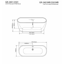 Акриловая ванна Grossman 170x80 GR-2501 без гидромассажа