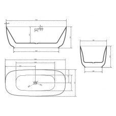 Акриловая ванна Abber 170х75 AB9260 без гидромассажа