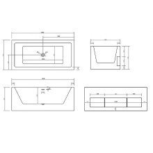 Акриловая ванна Abber 160х80 AB9339-1.6 без гидромассажа