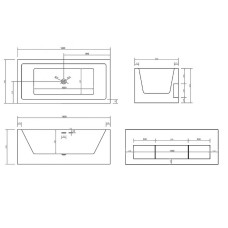 Акриловая ванна Abber 160х80 AB9339-1.6 без гидромассажа