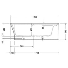 Акриловая ванна 190х90 см R Duravit Cape Cod 700363000000000
