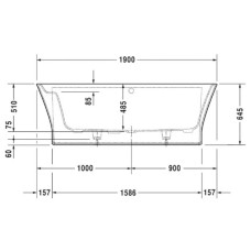 Акриловая ванна 190х90 см Duravit Cape Cod 700364000000000