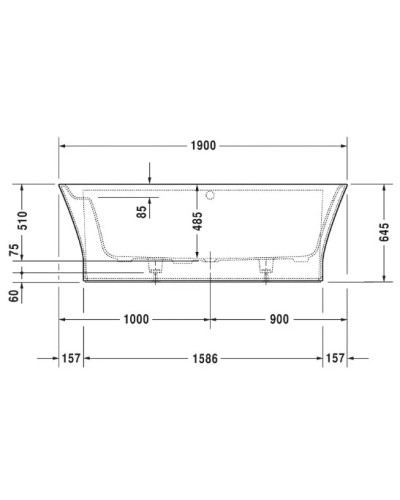 Акриловая ванна 190х90 см Duravit Cape Cod 700364000000000