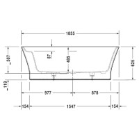 Акриловая ванна 185,5х88,5 см Duravit Cape Cod 700330000000000