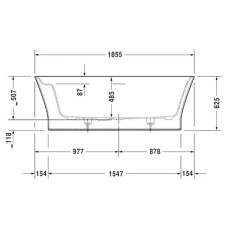Акриловая ванна 185,5х88,5 см Duravit Cape Cod 700330000000000