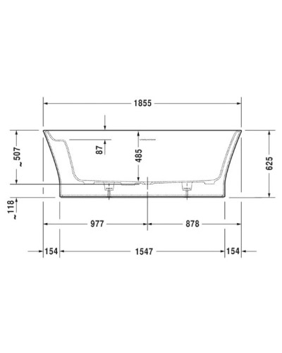 Акриловая ванна 185,5х88,5 см Duravit Cape Cod 700330000000000