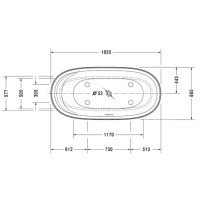 Акриловая ванна 185,5х88,5 см Duravit Cape Cod 700330000000000
