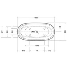 Акриловая ванна 185,5х88,5 см Duravit Cape Cod 700330000000000