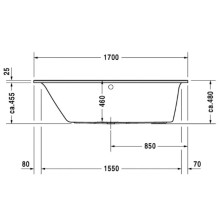 Акриловая ванна 170х70 см левая Duravit Darling New 70024000000000