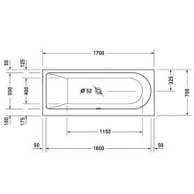 Акриловая ванна 170х70 см левая Duravit Darling New 70024000000000