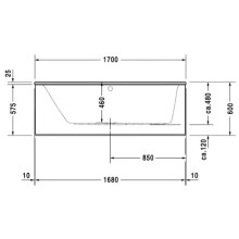 Акриловая ванна 170х75 см левая Duravit Darling New 700242000000000