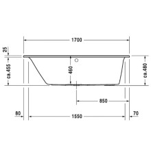 Акриловая ванна 170х75 см левая Duravit Darling New 700242000000000