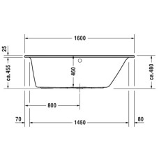 Акриловая ванна 160х70 см R Duravit Darling New 700239000000000