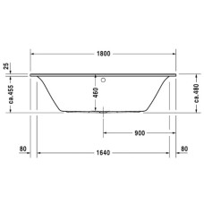 Акриловая ванна 180х80 см Duravit Darling New 700244000000000