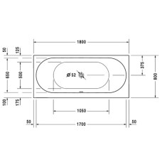 Акриловая ванна 180х80 см Duravit Darling New 700244000000000