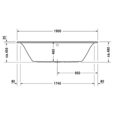 Акриловая ванна 190х90 см Duravit Darling New 700245000000000