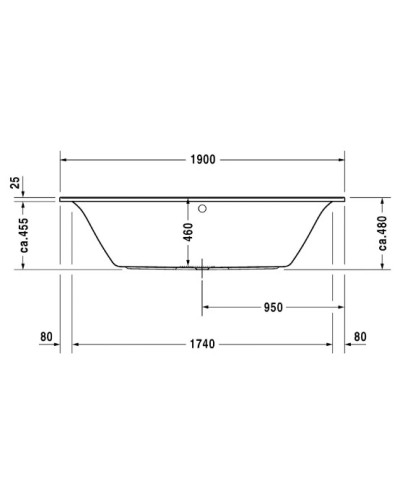 Акриловая ванна 190х90 см Duravit Darling New 700245000000000