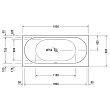 Акриловая ванна 190х90 см Duravit Darling New 700245000000000