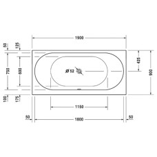 Акриловая ванна 190х90 см Duravit Darling New 700245000000000