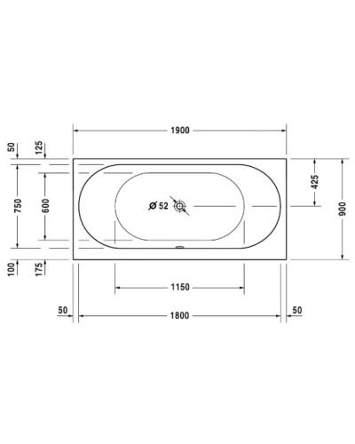 Акриловая ванна 190х90 см Duravit Darling New 700245000000000