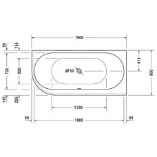 Акриловая ванна 190х90 см R Duravit Darling New 700247000000000