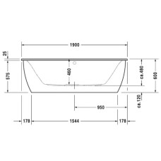 Акриловая ванна 190х90 см Duravit Darling New 700248000000000