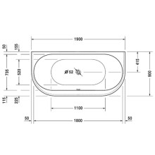 Акриловая ванна 190х90 см Duravit Darling New 700248000000000
