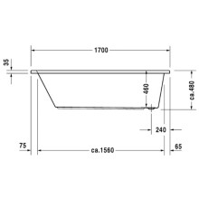 Акриловая ванна 170х70 см Duravit Daro 700141000000000