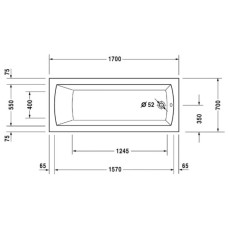 Акриловая ванна 170х70 см Duravit Daro 700141000000000