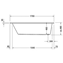Акриловая ванна 170х75 см Duravit Daro 700027000000000