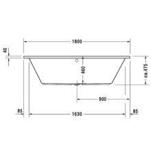 Акриловая ванна 180х80 см Duravit Daro 700028000000000