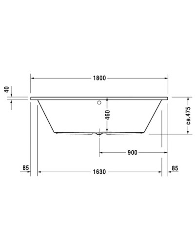 Акриловая ванна 180х80 см Duravit Daro 700028000000000