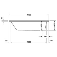 Акриловая ванна 170х75 см Duravit D-Code 700100000000000