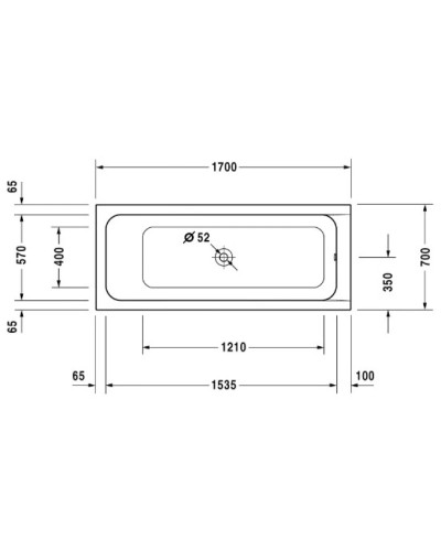 Акриловая ванна 170х70 см Duravit D-Code 700097000000000