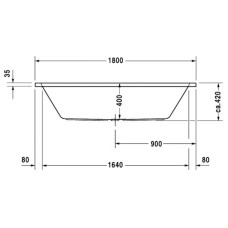 Акриловая ванна 180х80 см Duravit D-Code 700101000000000