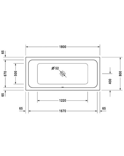 Акриловая ванна 180х80 см Duravit D-Code 700101000000000