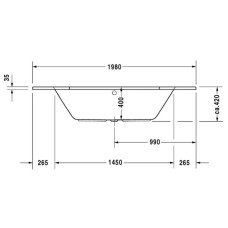 Акриловая ванна 140х140 см Duravit D-Code 700137000000000