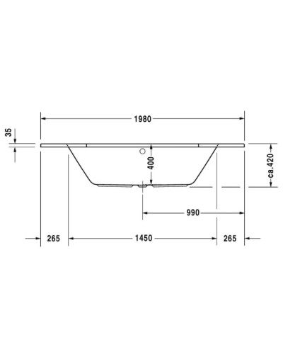 Акриловая ванна 140х140 см Duravit D-Code 700137000000000