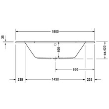 Акриловая ванна 190х90 см Duravit D-Code 700138000000000