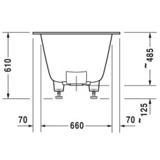 Акриловая ванна 180х80 см Duravit DuraSquare 700426000000000