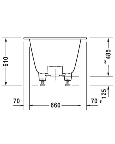 Акриловая ванна 180х80 см Duravit DuraSquare 700426000000000