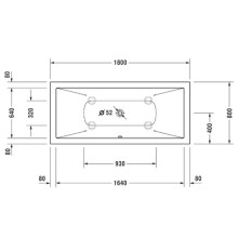 Акриловая ванна 180х80 см Duravit DuraSquare 700426000000000